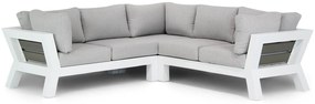 Hoek loungeset 5 personen Aluminium Wit  Santika Furniture Santika Yovita