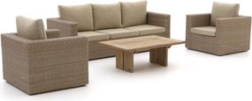 Stoel-bank loungeset Intenso | 5 personen | Loungeset Old Teak Greywash/Beige | Wicker (vlechtwerk) | Kees Smit Tuinmeubelen