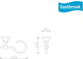 Eastbrook Rockingham messing bekerhouder chroom