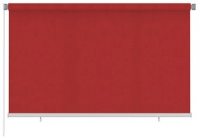 vidaXL Rolgordijn voor buiten 240x140 cm HDPE rood