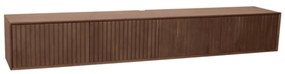 Starfurn Madison Walnut Zwevend Tv-meubel Walnoot Ribbels 240 Cm - 240x35x30cm.