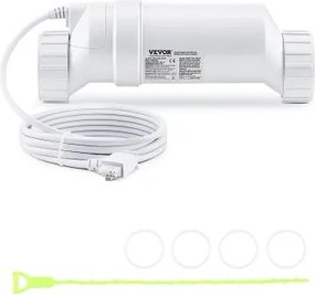 VEVOR zoutwaterchlorinatorsysteem, zwembadchloreringscel past op Hayward W3T-Cell-15 (T15), zwembadcel zoutwatersysteem voor ingegraven zwembaden tot 40.000 gallon, 4,6 m elektriciteitsleiding