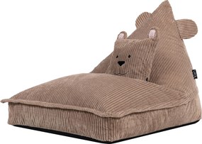 Kinder Zitzak Beer Lounger & Kussen Set - Bruin