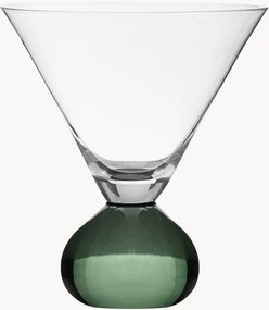 Handgemaakte kristallen martini glazen Zephyr, 2-delig