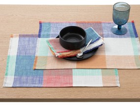 Set van 2 placemats in geverfd/geweven katoen, Formia