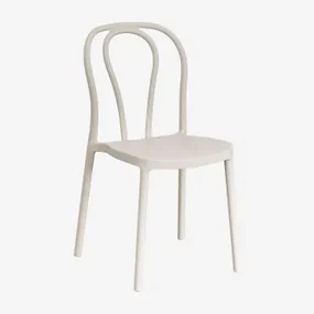 Set Van 4 Mizzi Stapelbare Eetkamerstoelen Tapioca Beige - Sklum