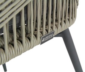 Tuinset 6 personen 240 cm Rope Taupe Lifestyle Garden Furniture Advance/Matale