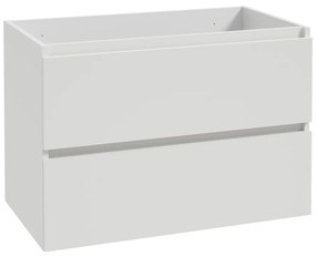 Fontana Dark Emperador badkamermeubel mat wit 80cm zonder kraangat
