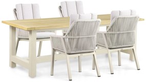 Tuinset 4 personen 200 cm Aluminium/rope Taupe Lifestyle Garden Furniture Verona/San