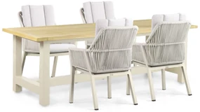 Tuinset 4 personen 200 cm Aluminium/rope Taupe Lifestyle Garden Furniture Verona/San