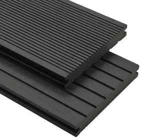vidaXL Terrasplanken met accessoires 10 m² 4 m massief HKC zwart