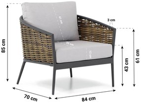 Tuinstoel Aluminium/wicker Transparant Coco Lanai