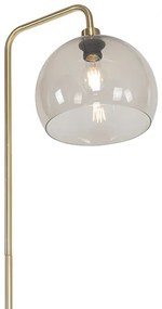 Moderne vloerlamp messing met smoke kap - Maly Modern E27 Binnenverlichting Lamp