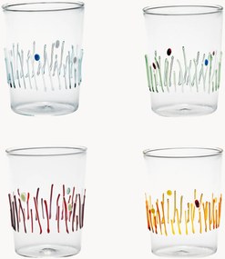 Handgemaakte borosilicaatglazen Quattro Stagioni, 4-delig