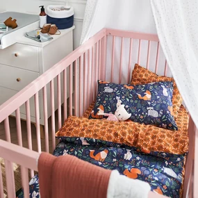Dekbedovertrek voor baby in katoen, Dans les bois