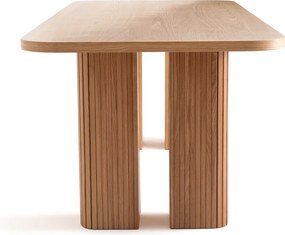 Rechthoekige eettafel, eiken en grenenfineer, 6 tot 8 couverts, LATTI