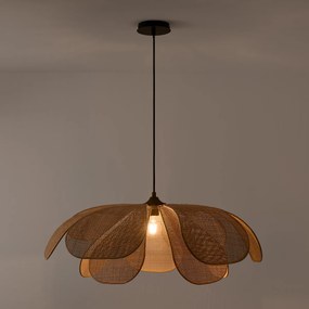 Bloemblad hanglamp in rotanØ80 cm, Lola