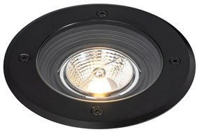 Set van 6 moderne buiten grondspots zwart AR70 verstelbaar IP65 - Delux