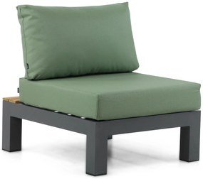 Loungeset 6 personen Aluminium/Teak Grijs Lifestyle Garden Furniture Vittoria