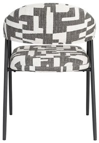 Dutchbone Miyo Design Eetkamerstoel Zwart Wit