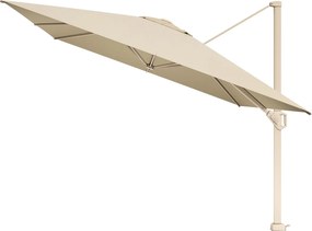 Platinum Challenger zweefparasol T1 Premium 4x3 m. - Champagne Sandstone - met ingraafvoet en hoes