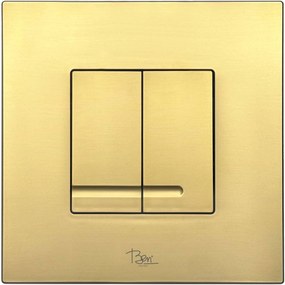 Ben Nemano Bedieningspaneel 16x16 cm Geborsteld Messing