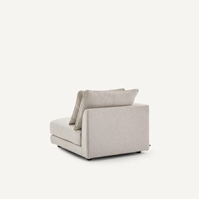 Halve bank links, modulair, in tweed, TIBERIO