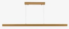 Nilam Led Lineaire Hanglamp 120 Cm Van Metaal Goud - Sklum