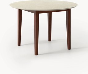 Ronde eettafel Jackson met travertijn effect, in verschillende formaten