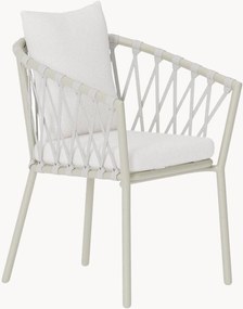 Bouclé tuin eetstoelen Linos met armleuning, 2-delig