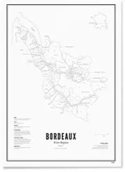 WIJCK- Bordeaux - Wine Region print 50 x 70 cm