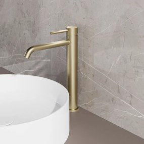 Best Design High End Nancy verhoogde wastafelkraan goud mat