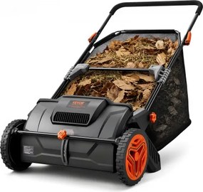 VEVOR Handgrasmaaier, 53,5 cm maaibreedte, handmatige grasmaaier, 99 liter opvangbak, kooimaaier, 112x67x90 cm, verstelbare handkooimaaier voor het opvegen van bladeren, grasmaaisel en kleine takjes.