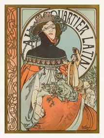 Kunstreproductie In the Latin Quarter, Alfons Mucha