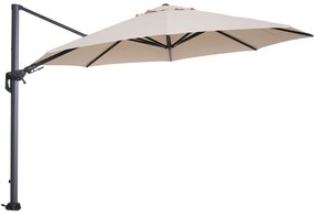 Garden Impressions Hawaii zweefparasol Ø350 cm - frame carbon black - doek ecru