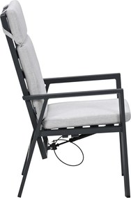 Garden Impressions Kasper tuinset 5-delig - tuintafel 160x84 cm donker grijs