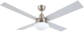 Beacon Quest II Indoor Plafondventilator 122CM Chroom (Met Omkeerbare Bladen) 210334