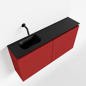 Mondiaz Ture 100cm toiletmeubel fire met wastafel urban links geen kraangat