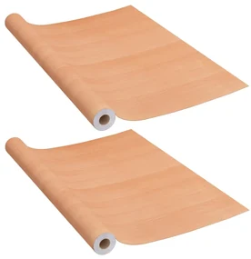 vidaXL Deurfolies zelfklevend 2 st 210x90 cm PVC lichteikenkleurig