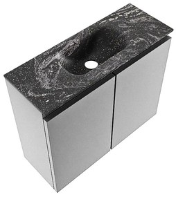 Mondiaz Ture DLux toiletmeubel 60cm plata met wastafel lava midden zonder kraangat