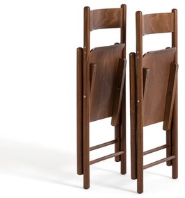 Set van 2 klapstoelen van beukenhout en gefineerd hout, Panni