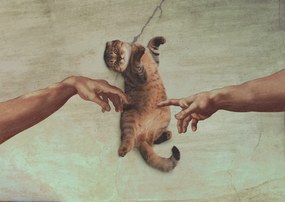 Ilustratie Touch of the Kitty, Artem Pozdniakov, (40 x 30 cm)