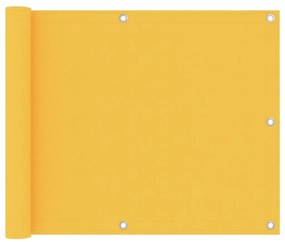 vidaXL Balkonscherm 75x600 cm oxford stof geel