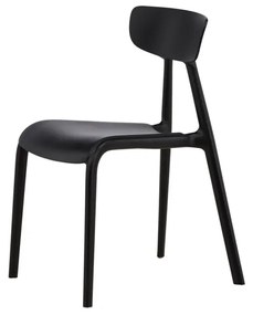 Jörn Eetkamerstoel - Carina  - Zwart - Kunststof - Jörn