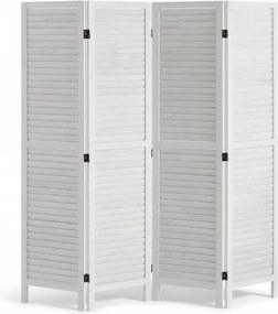 VEVOR Room Divider 4-delig opvouwbaar privacyscherm, 170 cm hoge scheidingswand, draagbaar decoratief scherm voor kamerafscheiding, roomdivider geschikt voor kantoor, restaurant, slaapkamer (lichtgrijs)