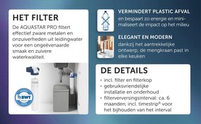 Schutte Aquastar keukenkraan met filtersysteem RVS