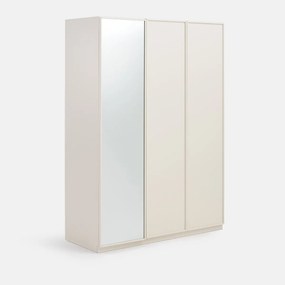 3-deurs kledingkast, 1 met spiegel, garderobe en linnenkast, PARRO