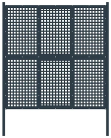 vidaXL Schutting 177x250 cm staal antracietkleurig