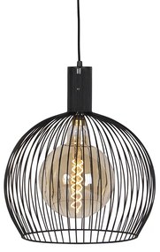 QAZQA Design ronde hanglamp zwart 40 cm - Dos Modern E27 Binnenverlichting Lamp