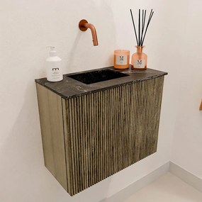 Mondiaz Joya DLux 50cm toiletmeubel dusk met wastafel faye links zonder kraangat lava